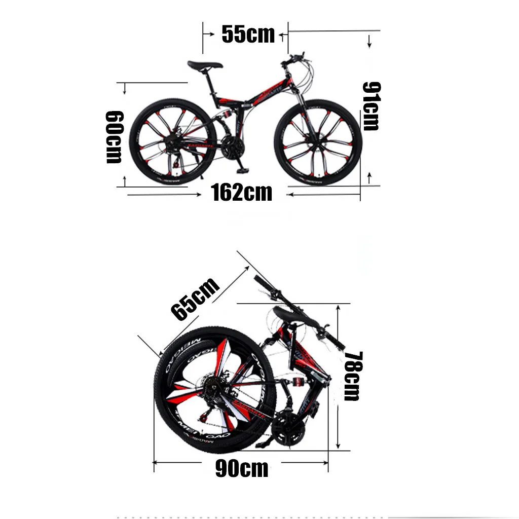 24 Inch Lightweight Mini Folding Bike Small Portable High Quality Mountain Bike Road Bike 24 Speed Bicycle Adult Student #18