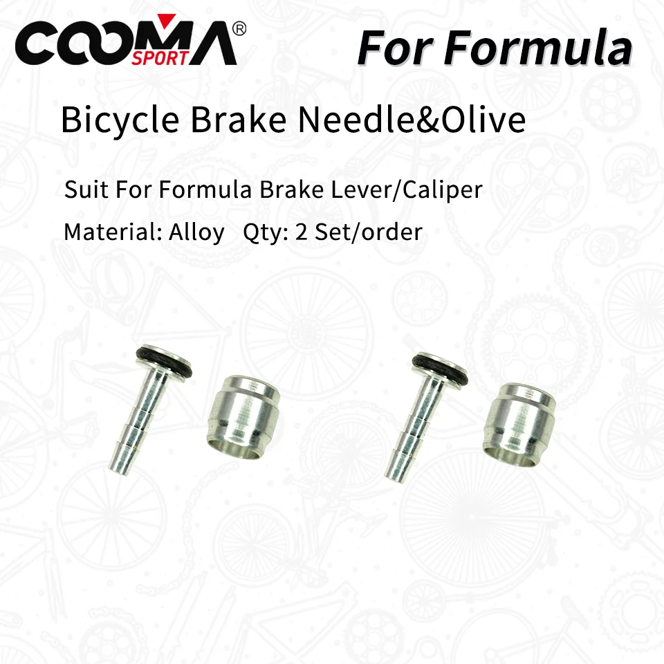 4/2 Sets Bicycle Hydraulic Brake Hose Olive & Needle Barb & Compression  Fitting for Formula System