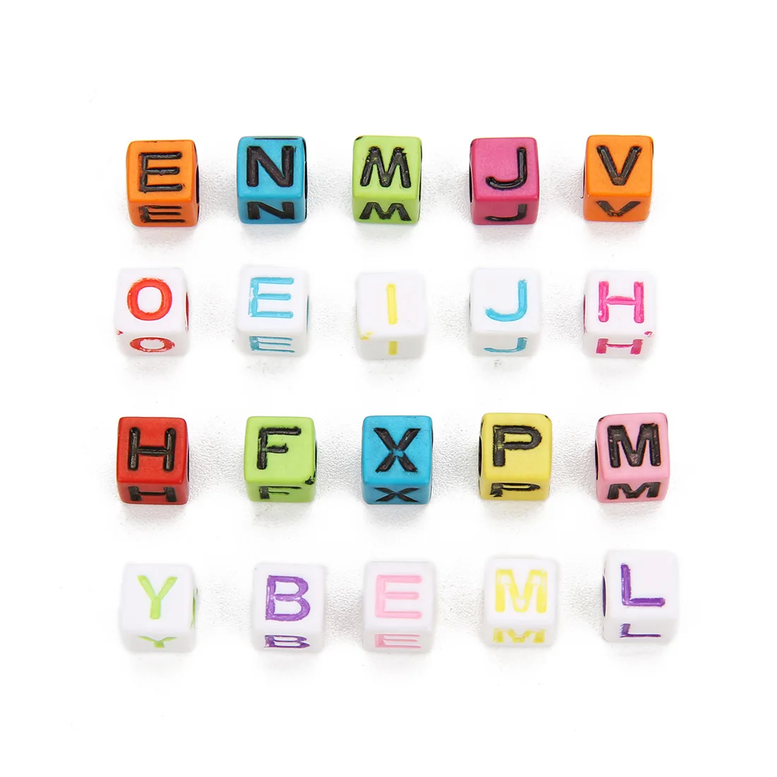 100pcs Russian Letters Beads Jewelry Making Colorful Acrylic Beads for  Bracelets Necklaces Handmade DIY Y2K Accessories 6*6mm