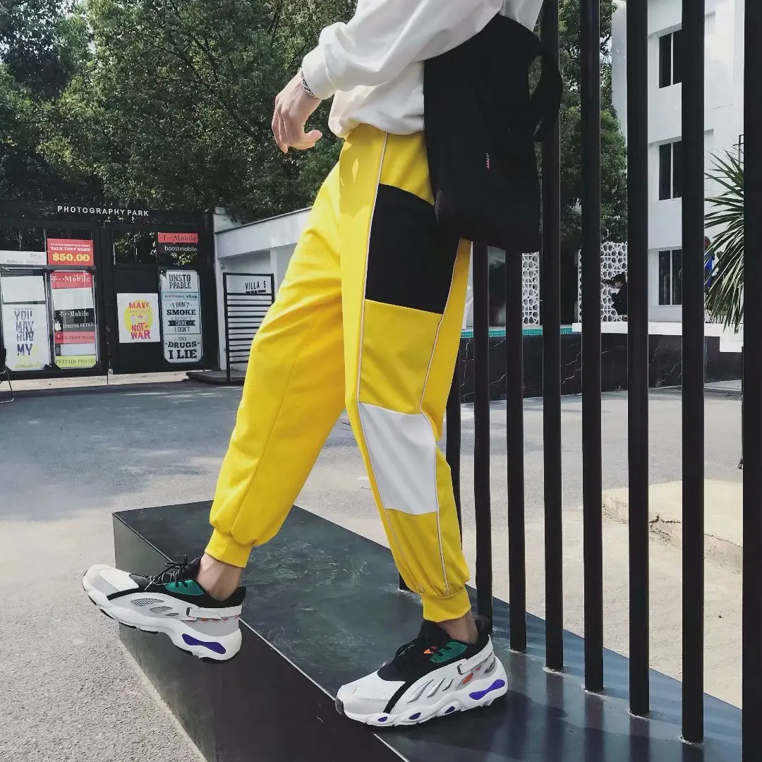 

Hong Kong Style INS Super Fire Pants Autumn Students Beam Leg Athletic Pants BF Hip Hop Loose-Fit Popular Brand Capri Casual Pan