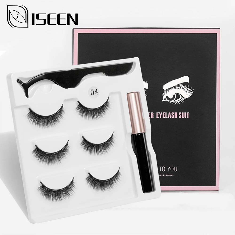 Ресницы ISEEN 3D из норки магнитные ресницы накладные и изысканная упаковка