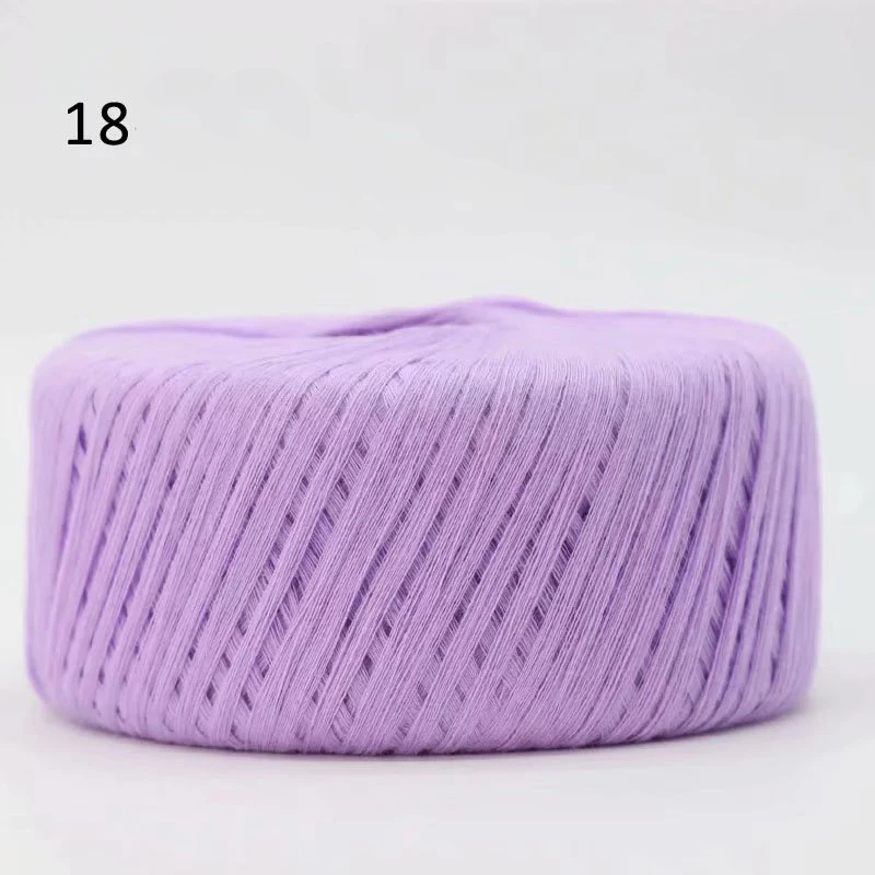 18Light purple Хлопковая нить ручной работы крючком Diy кукольный свитер шарф линия в толстой шерсти для малышей VS029 - Цвет: 18Light purple
