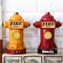 Hucha de hidrante de incendios Vintage de resina sintética para ahorrar monedas, recipiente decorativo para escritorio, estuche de almacenamiento de monedas