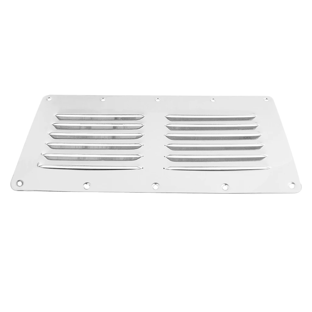 316 Stainless Steel Air Venting Panel - Rectangular Louvered Vent Cover Grille for Marine Yacht RV Caravan