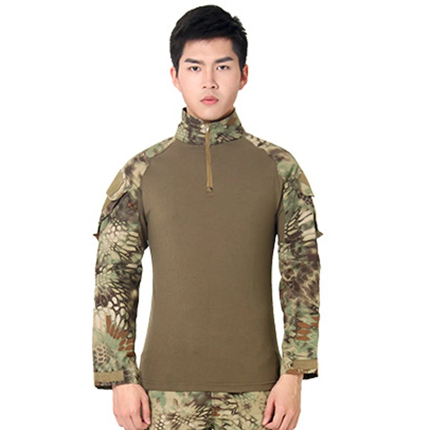 Men US Army Suit Tactical Military Uniform Camouflage ACU German Desert Combat Hunting Clothing Ful