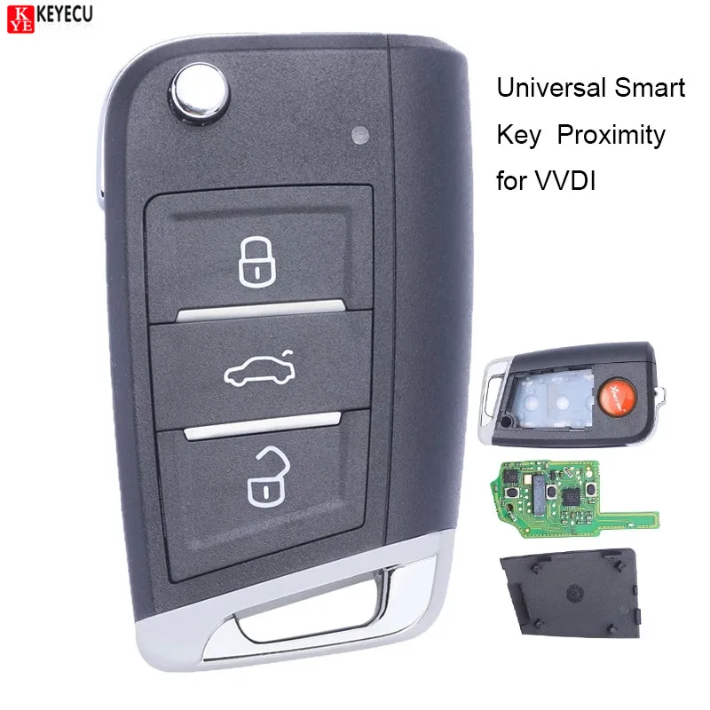 Универсальный смарт ключ Xhorse с 3 кнопками приближения Smart MQB для VVDI Key Tool VVDI2 PN: