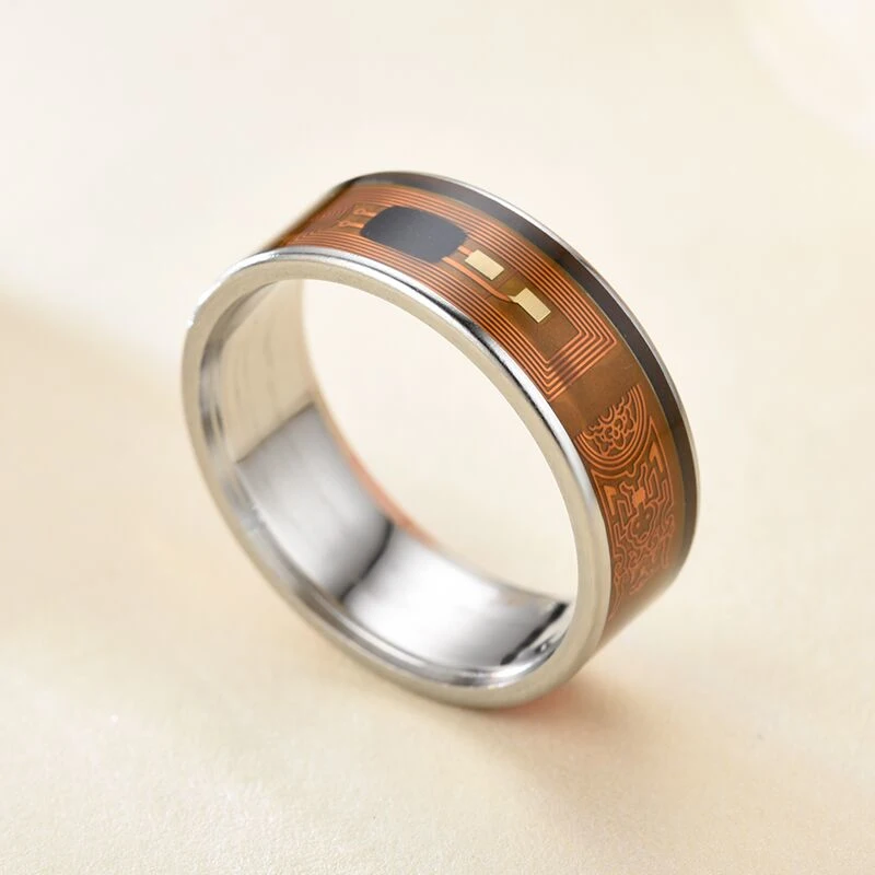 Anillo inteligente NFC, nueva tecnología, anillo de desgaste inteligente, compatible con todas las funciones de teléfonos inteligentes NFC, anillo inteligente para bloqueo de contraseña de huella dactilar - Imagen 4