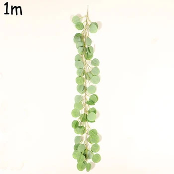 

1m/2m Artificial Eucalyptus Vine Garland Faux Leaf Greenery Party Wedding Decor Lifelike Vivid Meticulous Workmanship