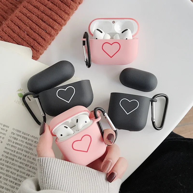Матовый защитный чехол для наушников ярких цветов мягкий airpods 1 2 pro из мягкого
