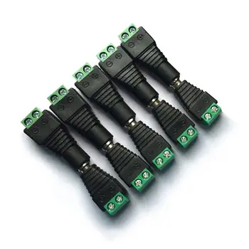 

5 Male 5 Female DC Connector Plug 5.5mm X 2.1mm Barrel Power Jack Adapter Connector For TV