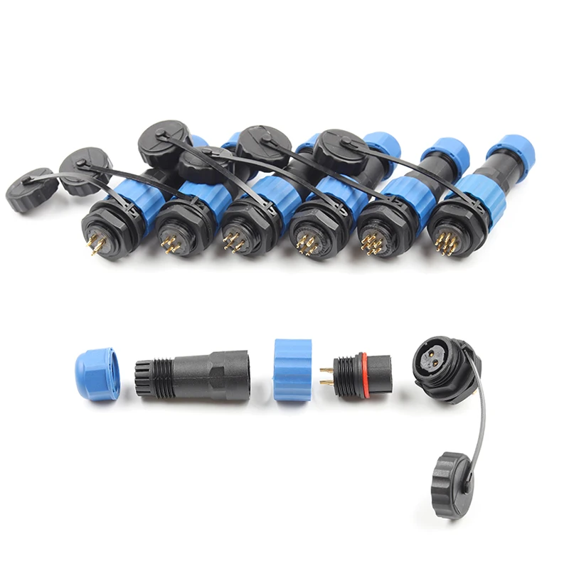 

SP16 Waterproof Connector Male Plug&Female Socket 2/3/4/5/6/7/8/9 Pin Panel Mount Wire Cable Connector DIY YOU Aviation Plug