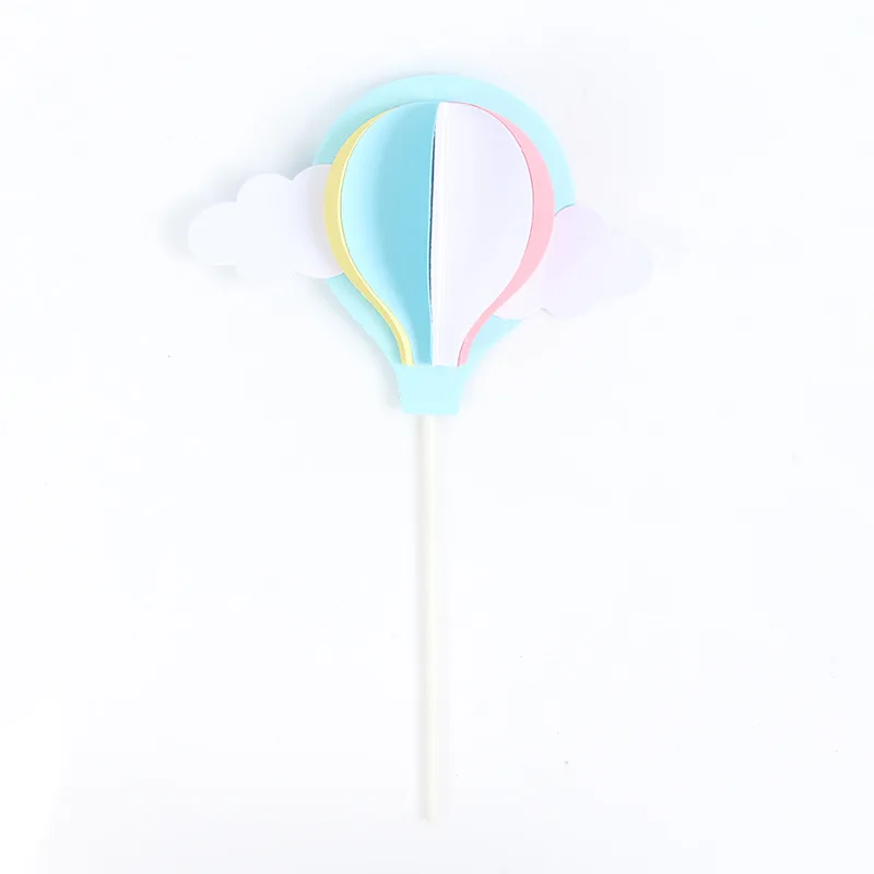 Tronzo Топпер для торта розовый синий креативный облако воздушный шар кекс Топпер для свадьбы детский душ DIY Флаги вечерние принадлежности - Цвет: blue ball