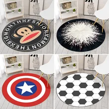Round carpet computer chair swivel chair cushion hanging basket rattan chair mat Nordic wind living room bedroom round blanket