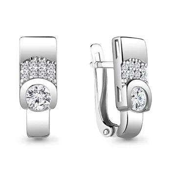 

AQUAMARINE earrings with cubic zirconia, cubic zirconia swarovski, Silver 925