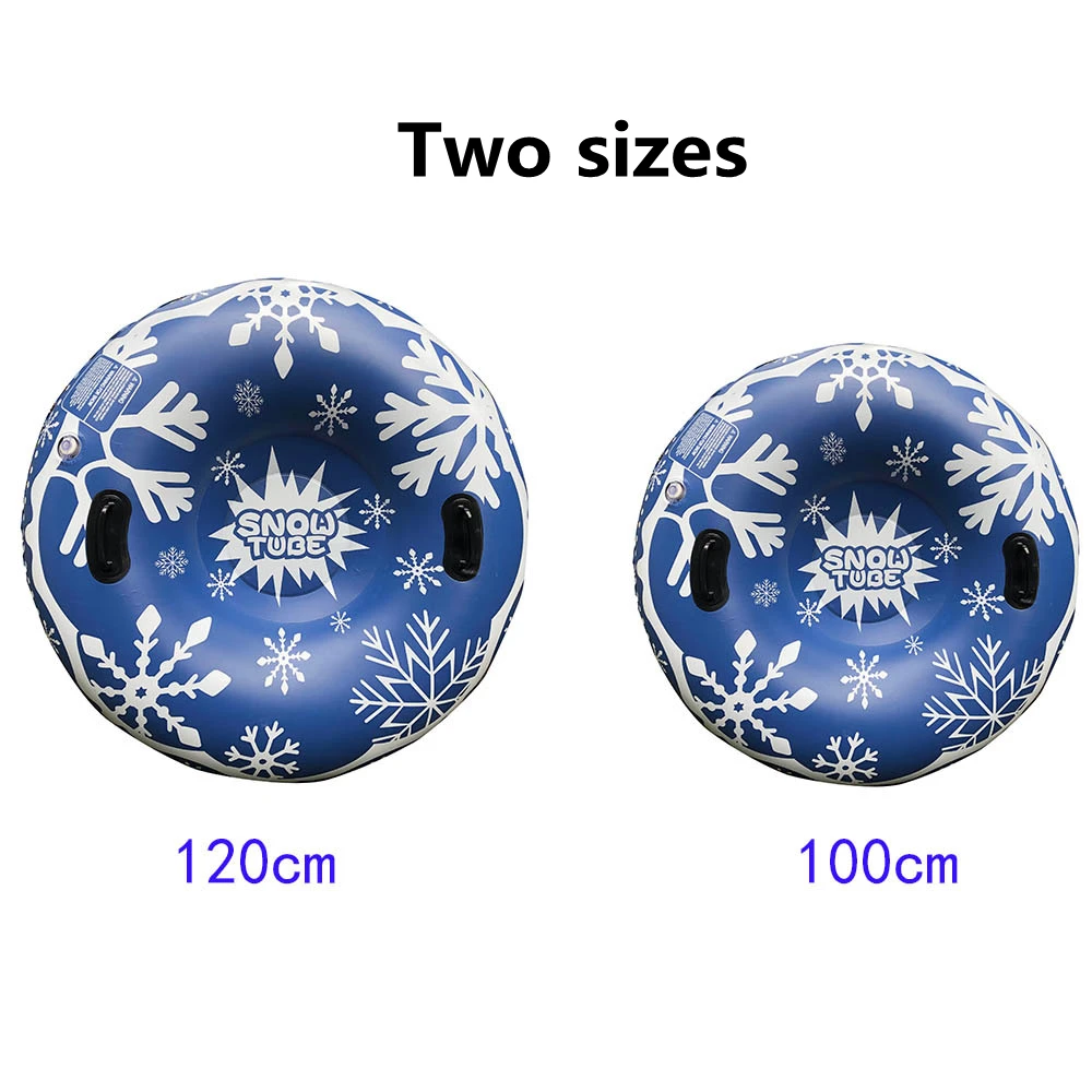 Winter Inflatable Floated Skiing Ring With Handle Pvc Snow Sled Tire Tube Kid Ski Pad Outdoor Sports Accessories