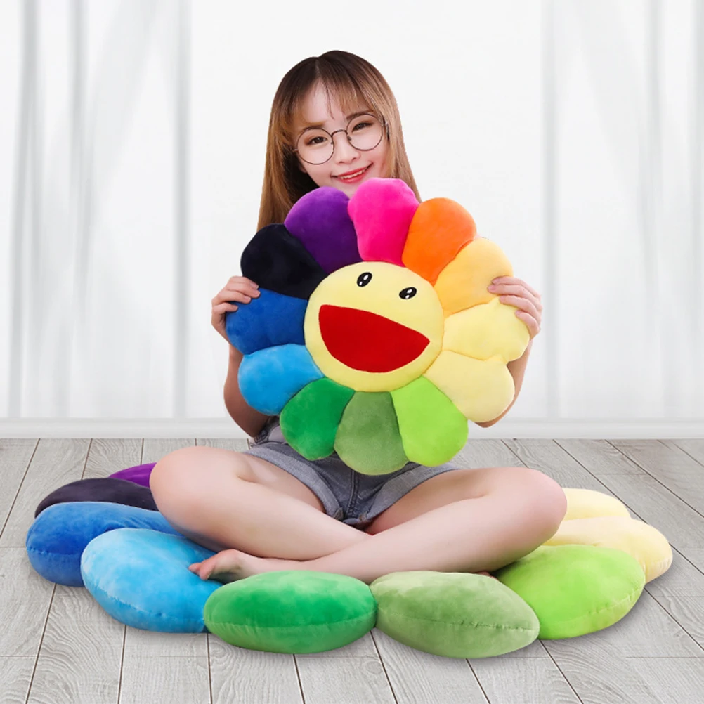 Улыбка подсолнуха плюшевые игрушки мягкие куклы кошка домашнее животное подушка