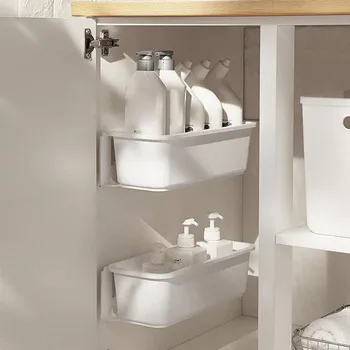 

Multifunctional Drawer Hanging Storage Basket Wall-mounted Storage Kitchen Shelf Rack Cabinet Push-pull Basket Organizer Type