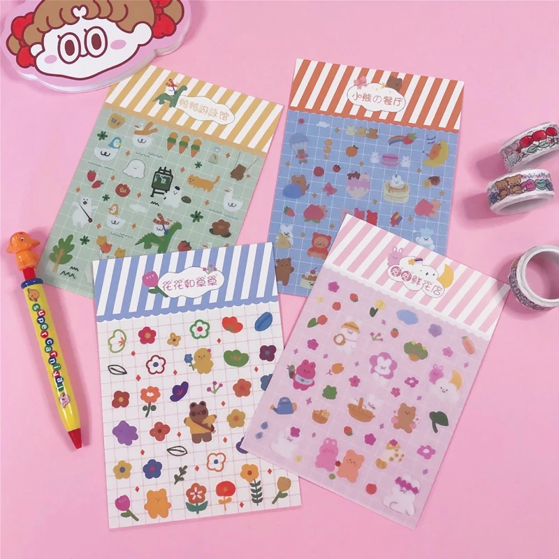 

New Colorful bear series stickers DIY scrapbooking journal week album diary happy planner decoration stickers