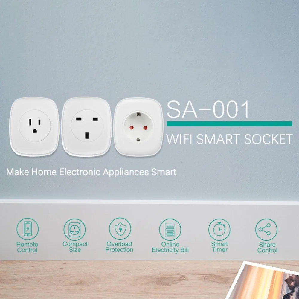 Умная Wi-Fi розетка со статой электричества 16A WEP61/WEP/128/TKIP/CCMP(AES
