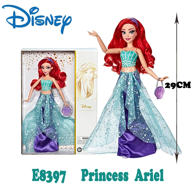 Подлинная кукла принцессы-Феи Дисней, Классическая Кукла Белль Мулан Ариэль Рапунцель, модель куклы для девочек, игрушки для детей, рождественский подарок - Цвет: E8397