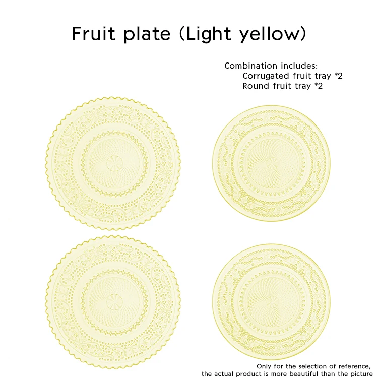 yellow fruit plate 1:12 Кукольный дом мини модель аксессуары для мебели стеклянная текстура чайная чашка блюдце Фруктовая тарелка Салатница - Цвет: yellow fruit plate