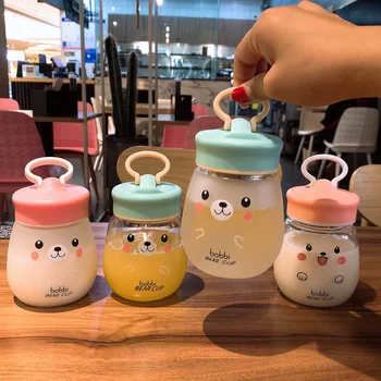 Aesthetic Kawaii Drink Bottle, Water Bottles Drink Bears