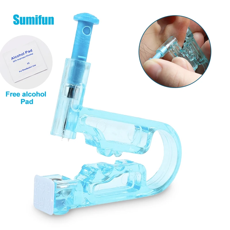 

Sumifun Disposable Painless Sterile Unit Ear Piercing Cartilage Tragus Ear Piercer Studs C1894
