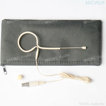 

MiCWL e35 Omnidirectional Beige Headset Microphone for Shure ULX SLX PGX UT UR Wireless TA4F mini 4Pin XLR with bag