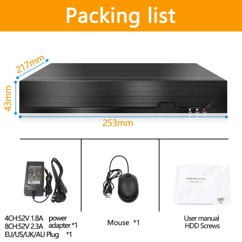  H.265 8ch*5MP 4ch/8ch PoE Network Video Recorder Surveillance PoE NVR 4/8Channel For HD 5MP/1080P I