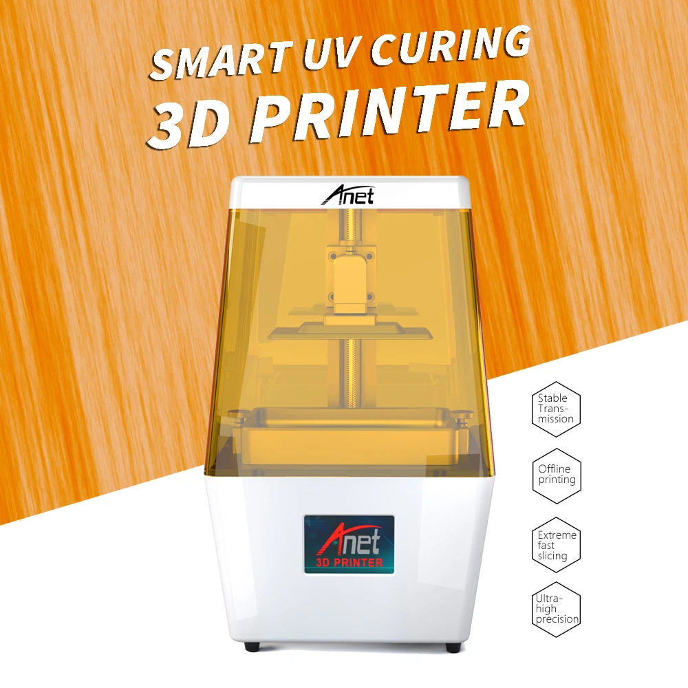 

Anet N4 UV LCD 3D Printer Machine Innovation with 2K HD 3.5 Inch Colored Touchscreen U Disk Off-line Print Printing