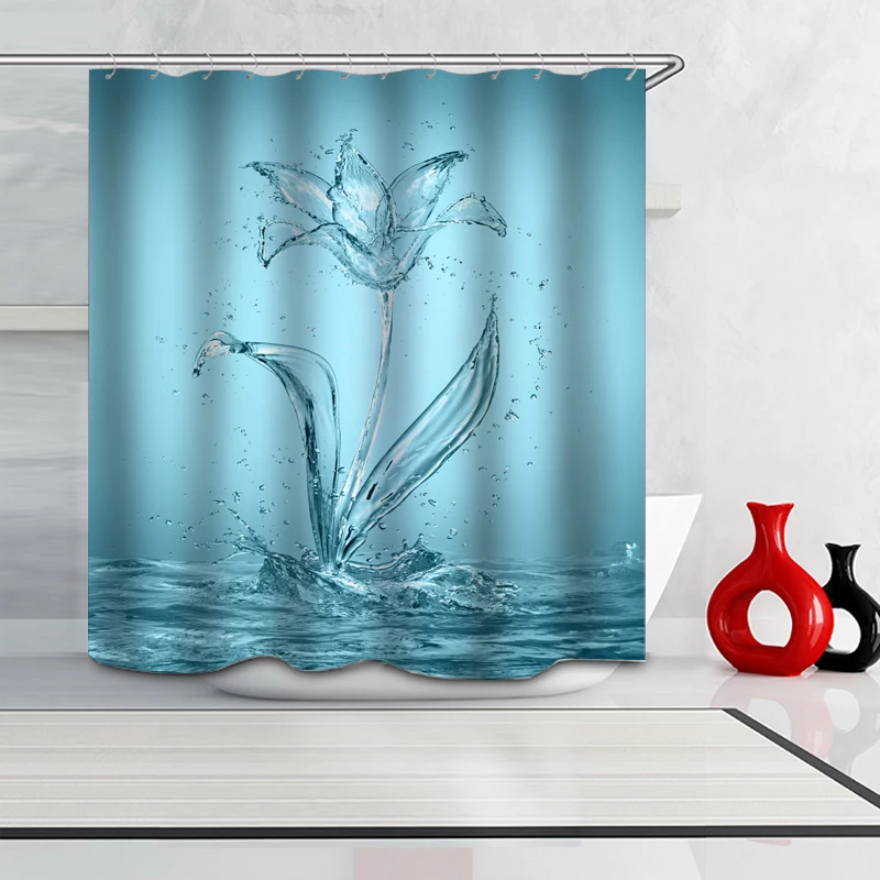 

Shower Curtains Flower butterfly Shower Curtains Polyester Waterproof Bathroom Shower Curtain Room Partition Curtain