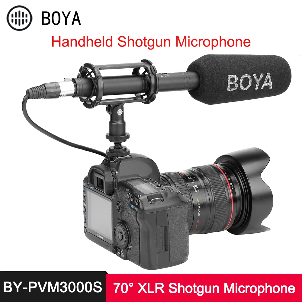 BYPVM3000ShotgunMicrophone305070SupercardioidElectretCondenser
