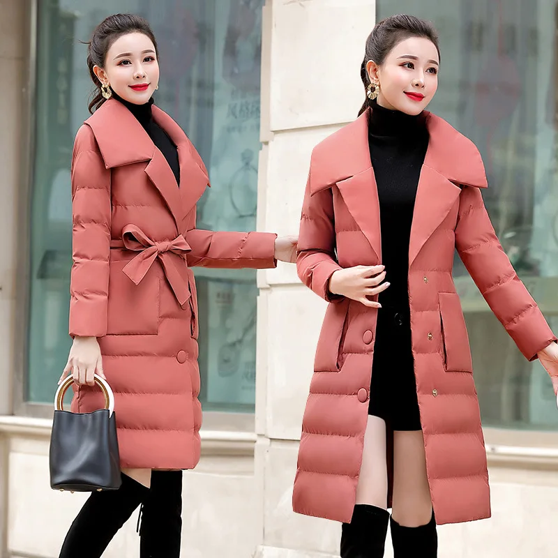 

Winter Short-height Cotton-padded Clothes WOMEN'S Dress Mid-length Winter Korean-style Elegant Fashionable Cotton-padded Jacket