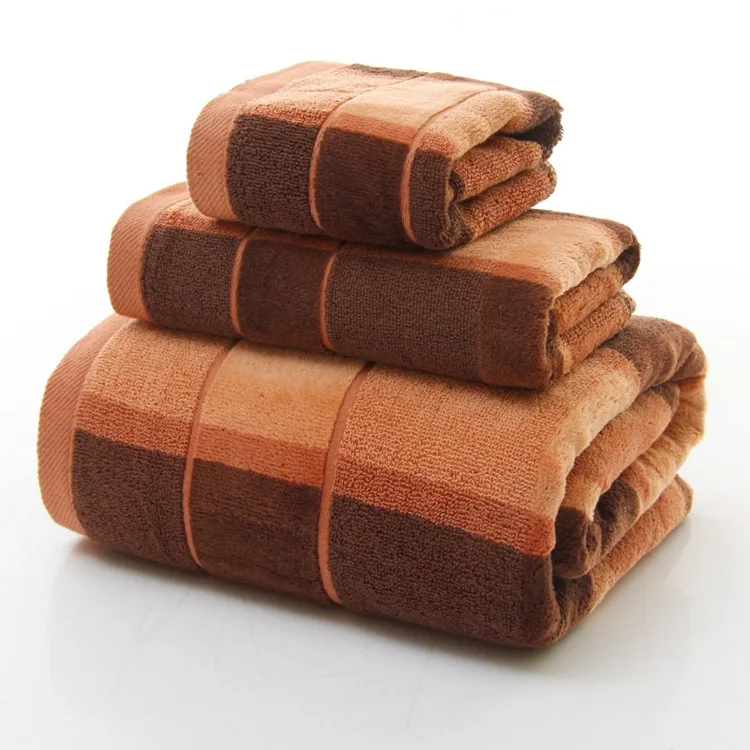 

Drop shipping 3pieces 100% Cotton Bath Towels Beach Towel For Adults Absorbent Terry bathroom towel sets Men Women Towels