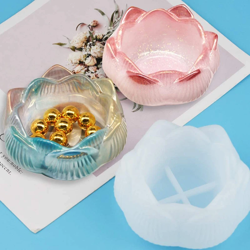 

Bamala Lotus Flower Resin Molds Epoxy Resin Molds for DIY Candlestick, Jewelry Storage Box, Tray Flower Pot, DIY Christmas Gifts