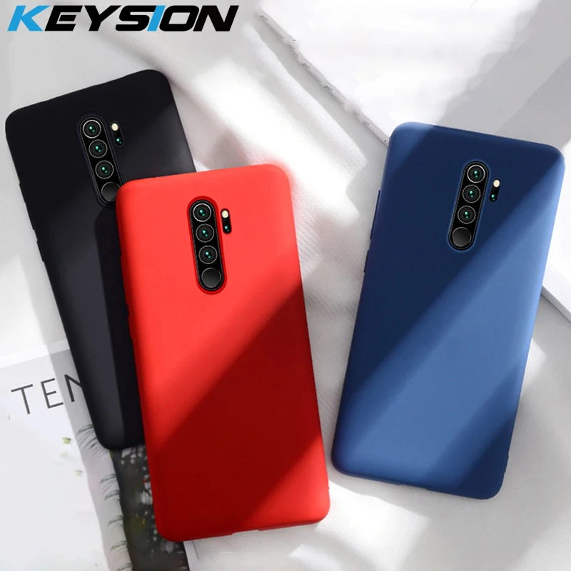 Жидкий силиконовый чехол KEYSION для Xiaomi Redmi Note 8 Pro противоударный бампер мягкая