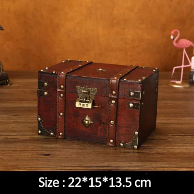 Strongwell, европейская, ретро, деревянная квадратная коробка для хранения, деревянная коробка для ювелирных изделий, сундук с сокровищами, реквизит, подарочная упаковочная коробка, винтажный домашний декор - Цвет: B-L