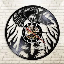 Reloj de pared de águila, pájaro, animales, águila calva, vinilo LP, reloj de registro, pájaro de presa, águila, Dignity in the Sky, lámpara Vintage Saat