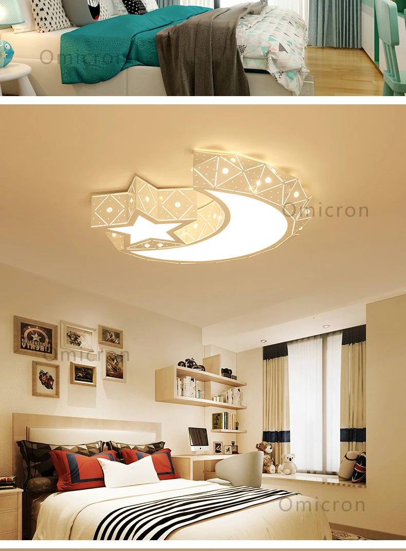 Satr/moon, современная светодиодная потолочная люстра, Светильники для спальни, детской комнаты, AC85-265V, светодиодная люстра, люстра, блеск, para sala, светильники