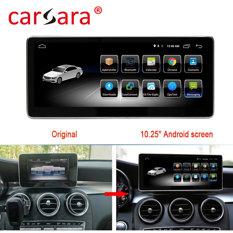 4+ 64G 10,2" Android монитор для Benz C Class W205 S205 C205 GLC Class X253- сенсорный экран навигация мультимедийный плеер
