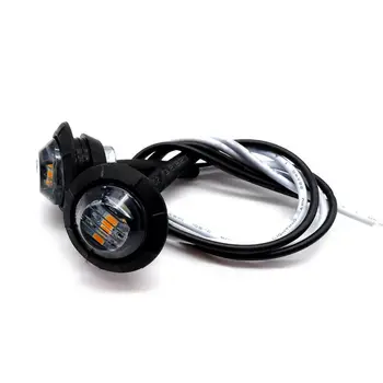

Truck Side Trailer Marker Round Bullet Lamp Amber/Red/White 80LM Accesory Replacement