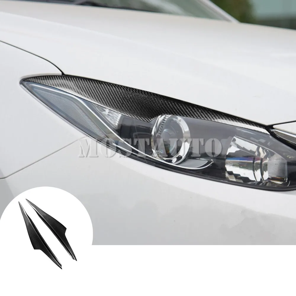 

2 шт., накладки на фары из углеродного волокна для Mazda 3 Mazda3 2014-2018
