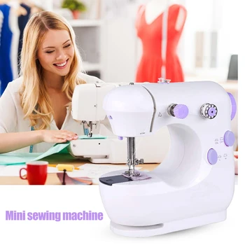 

Portable Mini Sewing Machine Household DIY Knit Tool Electric Double Thread EU For Household Women Sewing Tools Accessories