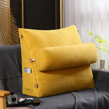

Velvet Triangular Backrest pillow Cushion Adjustable height For Sofa Cushions For Bed Rest Pillow Back Support body pillow