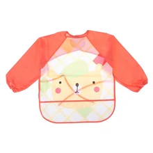 7 видов стилей 1 шт. Мультяшные детские нагрудники, регулируемые тряпки с длинными рукавами, аксессуары для малышей