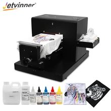 

Jetvinner A4 DTG Printer Flatbed Printer T-shirt Printer For Fabric Textile White and Dark Color T-shirt Directly Printing