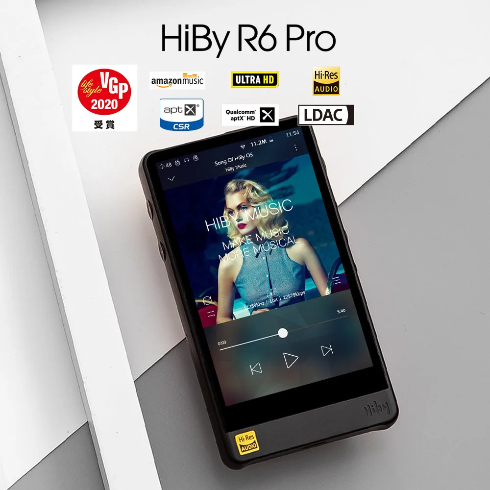 HiBy R6 Pro(алюминиевый сплав) музыкальный плеер без потерь цифровой аудио плеер Hi-Fi Bluetooth MP3 плеер Amazon музыка Ultra HD