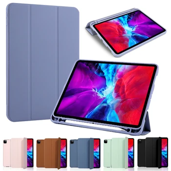 

Case For iPad Pro 12.9 inch 2020 2018 Tri-Fold Smart Cover TPU Back Protect Funda Shell For iPad Pro 2020 12.9 4th Generation