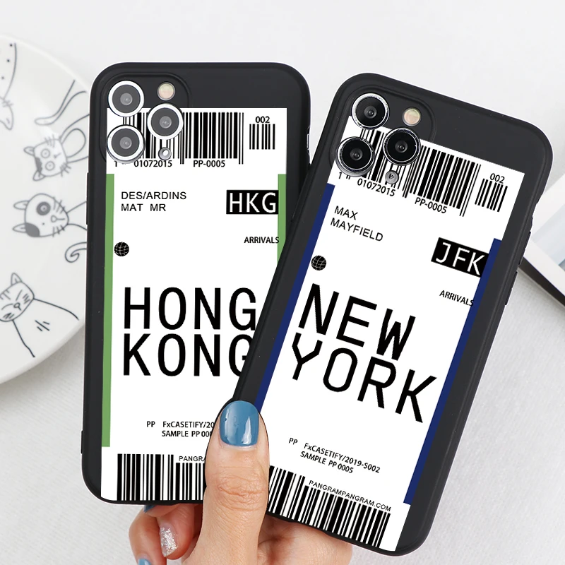 Air Ticket Travel Label Country Boarding Pass Phone Cases For