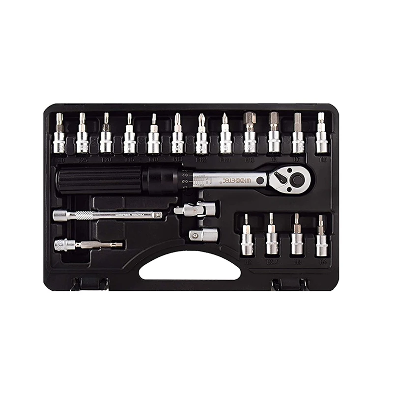 WISRETEC 21Pcs 1/4Inch Bicycle Torque Wrench 2 20Nm Bicycle Repair